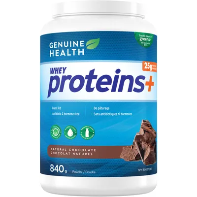 Whey Proteins+, Natural Chocolate Protein Powder, 25g Protein
