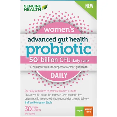 Advanced Gut Health Daily Probiotics for Women, 50 Billion CFU, 15 Diverse Strains