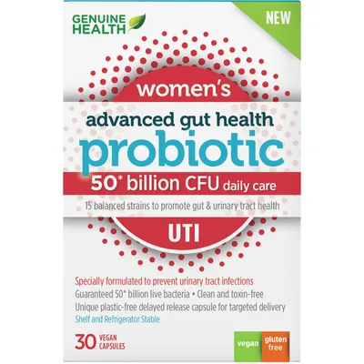 Advanced Gut Health Probiotics for Women UTI 50 Billion CFU, 15 Diverse Strains