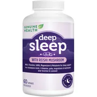 Genuine Health Deep Sleep with Reishi Mushroom, Vegan, Gluten Free, Soy Free, Non GMO, 60 Count Capsules