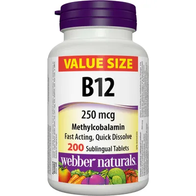 Vitamin B12 Methylcobalamin 250 mcg Natural Cherry Flavour