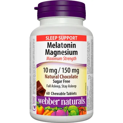 Melatonin Magnesium Maximum Strength 10 mg/150 mg Natural Chocolate