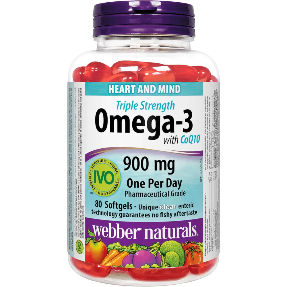 Omega-3 with CoQ10 Triple Strength 900 mg
