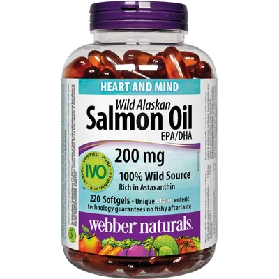 Wild Alaskan Salmon Oil 200 mg EPA/DHA