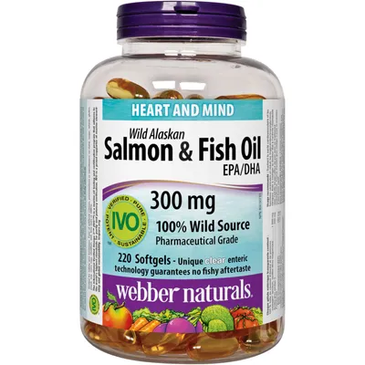 Wild Alaskan Salmon & Fish Oil EPA/DHA 300 mg