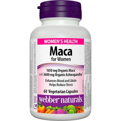 Maca for Women 1650 mg Organic Maca with 3600 mg Organic Ashwagandha