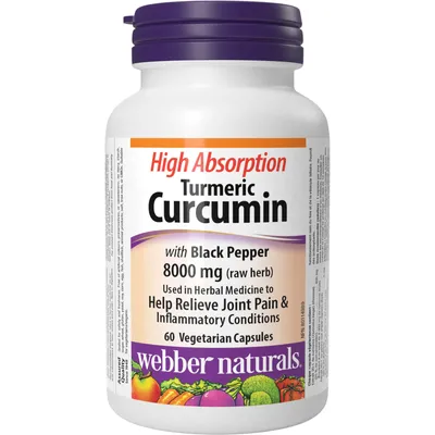 Turmeric Curcumin High Absorption with Black Pepper 8000 mg (raw herb)