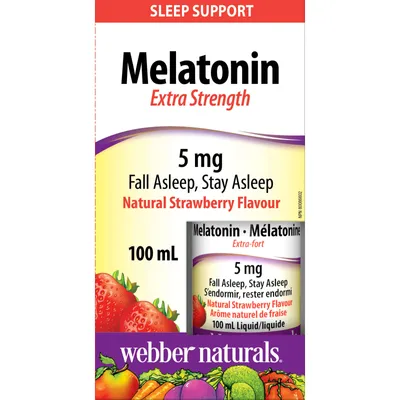 Melatonin Extra Strength 5 mg Natural Strawberry