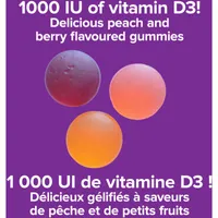 Vitamin D3 1000 IU Mixed Berry · Peach