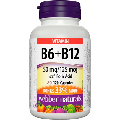 Vitamin B6+B12 with Folic Acid 50 mg / 125 mcg