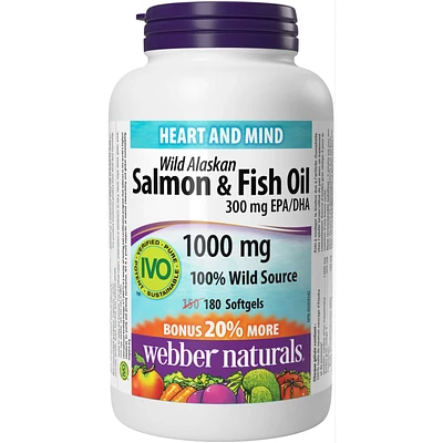 Wild Alaskan Salmon & Fish Oil 300 mg EPA/DHA 1000 mg