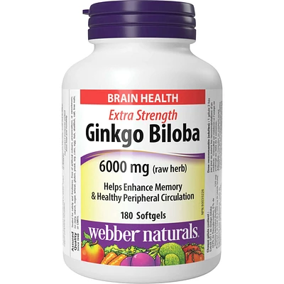 Extra Strength Ginkgo Biloba 6000 mg (raw herb)