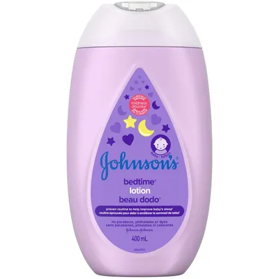 Johnson's Baby Bedtime Moisturizing Lotion and Cream for Dry Skin 400mL