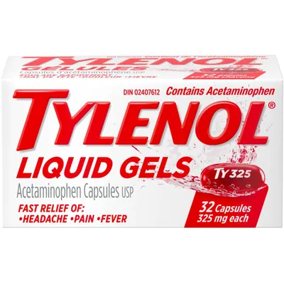Pain Relief Acetaminophen 325mg, Liquid Gels