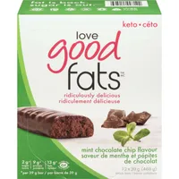 Mint Chocolate Chip Keto-Friendly Snack Bars