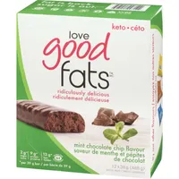 Mint Chocolate Chip Keto-Friendly Snack Bars