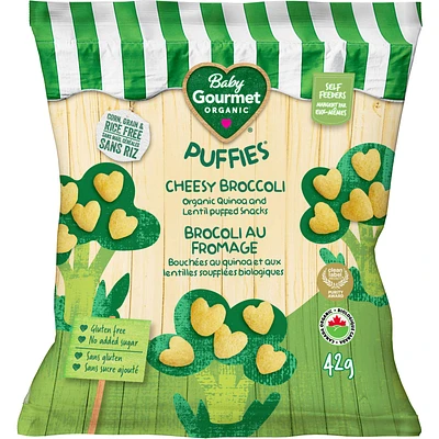 Baby Gourmet Puffies Cheesy Broccoli organic baby snack