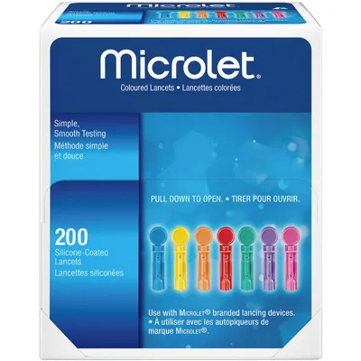 MICROLET®COLOURED LANCETS 200's