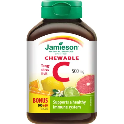 Chewable Vitamin C 500 mg Citrus Fruit Flavour