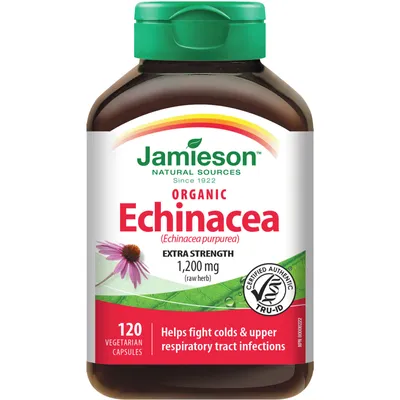 Echinacea  High Potency Organic Capsules, 1,200 mg