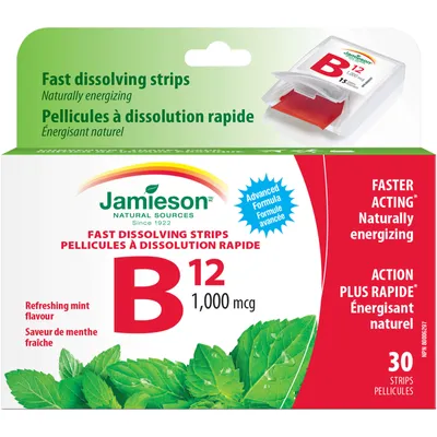Vitamin B12 1,000 mg (Methylcobalamin) - Fast Dissolving Strips