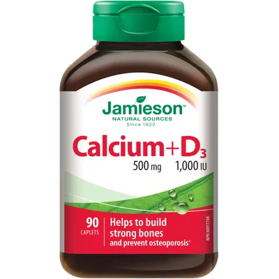 Calcium Vitamin D3 1,000 IU Caplets, 500 mg