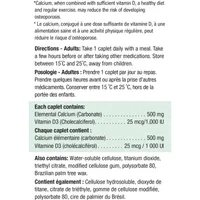 Calcium Vitamin D3 1,000 IU Caplets, 500 mg