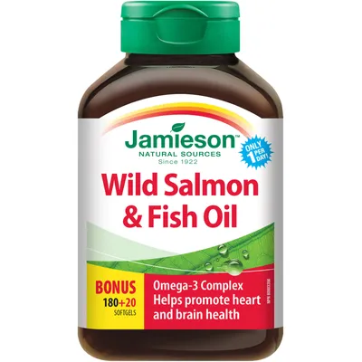Wild Salmon and Fish Oils Omega-3 Complex 1,000 mg