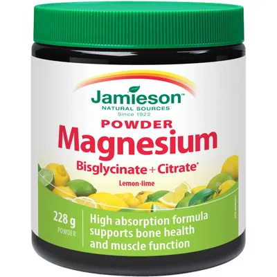 Magnesium Bisglycinate Plus Citrate Powder Lemon-Lime Flavour