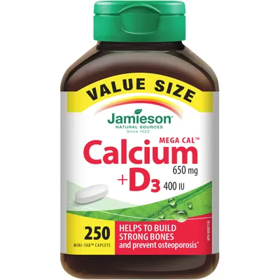 Mega Cal™ Calcium 650 mg + Vitamin D3 400 IU VALUE SIZE