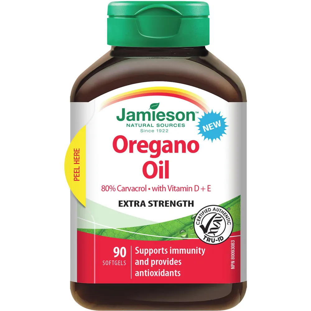 Oregano Oil with Vitamin D + E Extra Strength