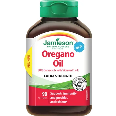 Oregano Oil with Vitamin D + E Extra Strength