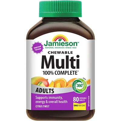 100% Complete Multivitamin Chewable for Adults 80 ct