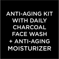 Pure Charcoal Face Wash + Vita Lift Anti-Aging Moisturizer Skin Care Kit with Charcoal + French Vine Extract