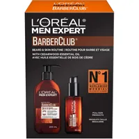 L'Oreal Paris Men Expert BarberClub kit with Mens 3-In-1 Face, Beard, Hair Wash + Mens Face and Beard oil, with Cedarwood oil, 200 mL + 30 mL