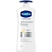 Vaseline Intensive Care Body Lotion for sensitive and dry skin Advanced Repair unscented, moisturizing body cream 600 ml