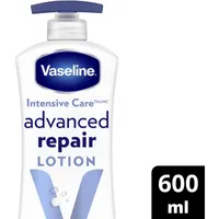 Vaseline Intensive Care Body Lotion for sensitive and dry skin Advanced Repair unscented, moisturizing body cream 600 ml