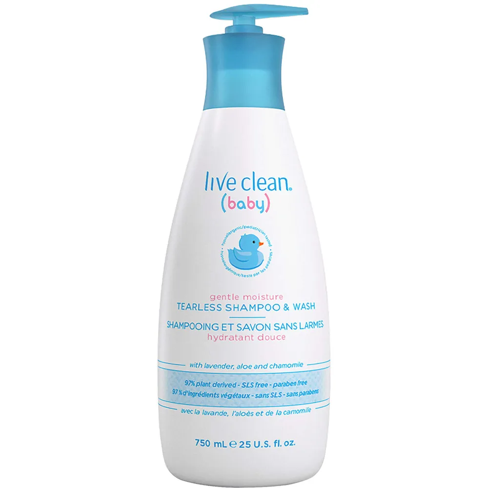 Live Clean Baby Gentle Moisture Tearless Baby Shampoo & Wash