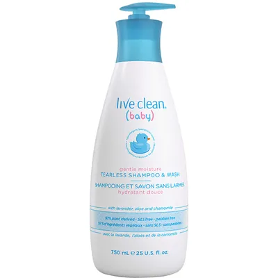 Live Clean Baby Gentle Moisture Tearless Baby Shampoo & Wash