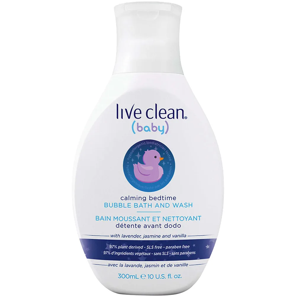 Live Clean Baby Calming Bedtime Bubble Bath and Wash