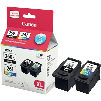 PG-260XL & CL-261 Ink Cartridges Value Pack