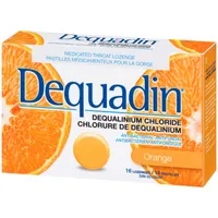 Dequadin Dequalinium Chloride Orange 16 Lozenges