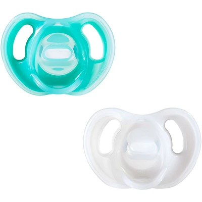Ultra-light Pacifiers, -18 months, 2 pack of one piece silicone