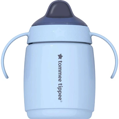 Superstar Trainer Sippy Cup for Toddlers, INTELLIVALVE 100% Leak-Proof & Shake-Proof | Antimicrobial Technology (10oz, 6+ Months), Blue