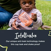 Superstar Weighted Straw Cup for Toddlers, Leak and Shake-Proof INTELLIVALVE and BACSHIELD Antimicrobial Technology, 6m+, Pink