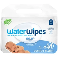 Plastic-Free Original Baby Wipes, 99.9% Water Based Unscented & Hypoallergenic for Sensitive Skin