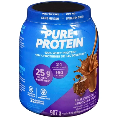 Pure Protein Powder, Rich Chocolate Whey Powder, Great for Shakes