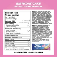 Pure Protein Bars, Birthday Cake, Gluten Free Snack Bar