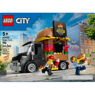 LEGO City Burger Truck Toy Building Set, Pretend Play Toy 60404