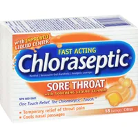 Chloraseptic Sore Throat with  Soothing Liquid Centre Lozenges Citrus